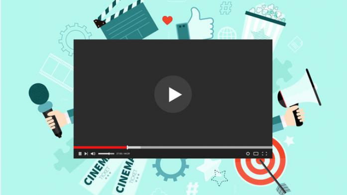 illustration of online video player