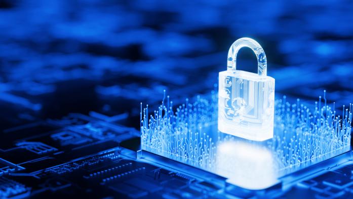 Security padlock and circuit board to protect data image